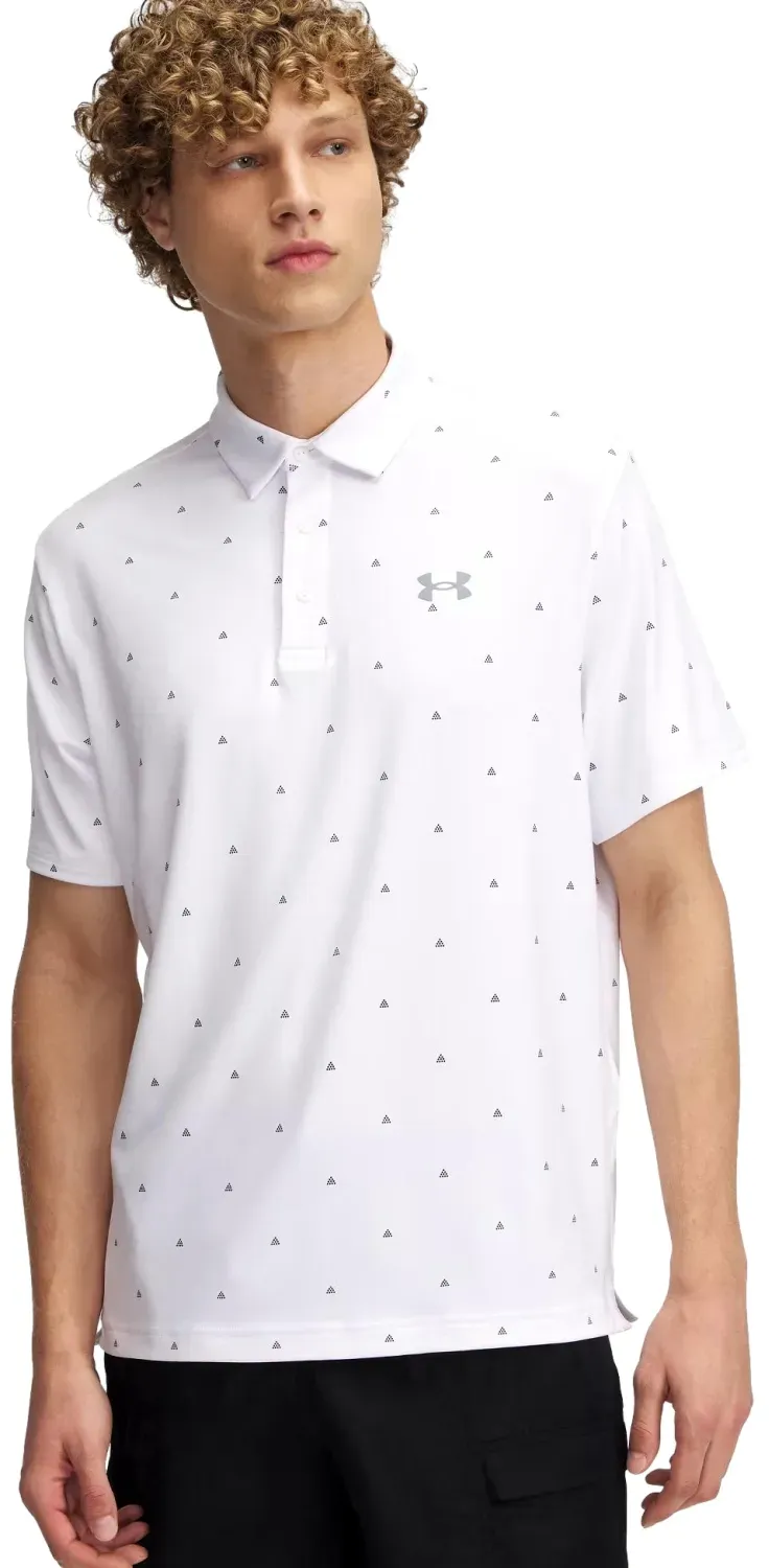 Under Armour Polo Playoff 3.0 Print, weiss/grau