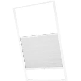 Ventanara Ventanara® Dachfenster Waben Plissee ohne Bohren passend für Velux Fenster Plisseerollo Faltrollo verspannt Klebemontage (CK06, Weiß Verdunkelnd)