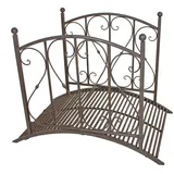 deluke Gartenbrücke DOHA 94,5 x 81,5 x 120,5 cm Braun/Schwarz