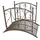 deluke Gartenbrücke DOHA 94,5 x 81,5 x 120,5 cm Braun/Schwarz