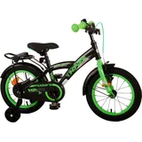 Volare Thombike Kinderfahrrad - Jungen - 14 Zoll - Schwarz Grün - Schwarz/Grün