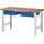 tecwerk Werkbank Ser.BK 650 B1500xT700xH790-1140mm Buche massiv grau/blau 2 Schubl.TW