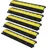 Vevor 5er Set 2-Kanal-Kabelschutzrampe Kabelbrücke aus TPU & TPR Schlauchbrücke 91,8 x 25 x 4,3 cm Überfahrschutz 10000 kg (pro Achse) Tragfähigkeit Kabel Rampe Anti-Rutsch-Design Ideal für Parkplätze