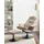 Beliani Fernsehsessel NYKS Stoff 87 x 98 x 81 cm Taupe