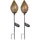 Hti-Living Solarleuchte Metall 2er Set rot/bronze
