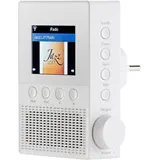 VR-Radio IRS-310 Internet Steckdosenradio mit WLAN & Bluetooth 5 Internet-Radio (Internetradio, Datum und Uhrzeit, Weckfunktion mit 2 Weckzeiten, Schlummer-Funktion)