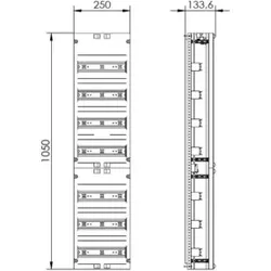 ABN Verteilerfeld 1V 7xGerätetragsch. VR17