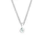 Elli DIAMONDS Halskette Kreis Rund Diamant (0,03 ct.) Silber