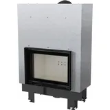 Kamineinsatz aus Stahl KRATKI MBM 10 kW Ø 200 mit Schiebetür mit Türfeder - Schwarz