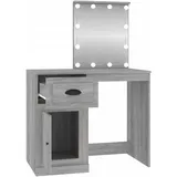 vidaXL Schminktisch mit LEDs Grau Sonoma 90x50x132,5 cm Holzwerkstoff