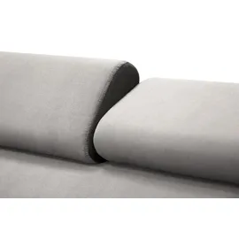 beautysofa Eckcouch Samt L-Form mit Schlaffunktion 2-Sitzer Beige