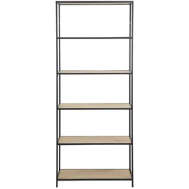 ac-design Bücherregal 77 x 185 x 35 cm Schwarz