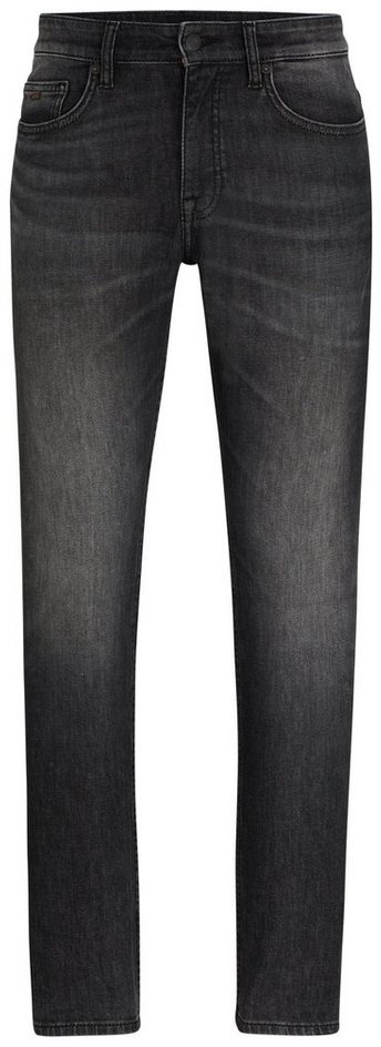 BOSS ORANGE Straight-Jeans Delaware BC-C mit BOSS Leder-Badge grau 36