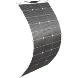 100W Solarpanel 18V Flexibel Solarmodul Monokristallin Solarladegerät für netzunabhängiges System/Inselanlage/Tragbares Kraftwerk/Akku/Boot/Auto/Dach/Camping im Freien/Aufladen/Garten