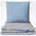 Setex Feinbiber Wendebettwäsche Blau/Grau 200 x 200 cm + 2 x 80 x 80 cm