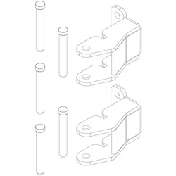 Buderus Scharniere für Glastür mit Bolzen, 8732920395 8732920395