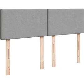 vidaXL Boxspringbett mit Matratze Hellgrau 140x200 cm Stoff