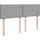 vidaXL Boxspringbett mit Matratze Hellgrau 140x200 cm Stoff