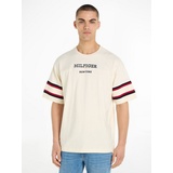 Tommy Hilfiger T-Shirt »MONOTYPE SLEEVE COLOURBLOCK TEE«, Gr. M, Calico, , 32315962-M