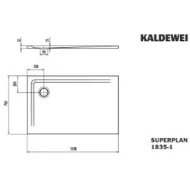 Kaldewei SUPERPLAN 1835-1 Duschwanne 383500010001,