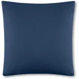 VEL VET HOME VelvetHome Deluxe Kissenbezug 80x80 cm 1teilig Made in EU Hohe Qualität Kopfkissenbezug mit Reißverschluss 100% Baumwolle Kissenhülle 80x80 Dunkelblau