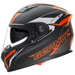 Germot GM 330 Integralhelm dekor - matt-schwarz-orange - M