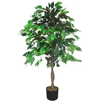 Decovego Künstlicher Ficus Benjamin, Kunstpflanze, 110 cm