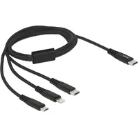 DeLock USB-C auf Lightning/Micro USB 1 m Schwarz