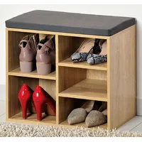 KESPER Schuhschrank mit Sitzkissen, Eichendekor, FSC