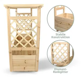 holz4home Pflanzkasten 128 x 103 x 44 cm Natur