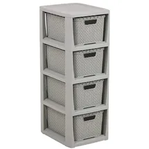 BranQ Regal mit 4 Körben 7 l  grau