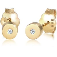 Elli DIAMONDS Stecker Geo Basic Diamant (0.0 .) 585 Gelbgold Ohrringe Damen