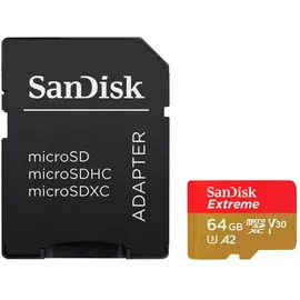 SanDisk Extreme Plus microSDXC UHS-III + SD-Adapter 64 GB