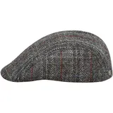 Sterkowski Norte Schirmmützen Für Herren | Harris Tweed Flatcap Herren | Newsboy Cap Herren Schlägermütze Herren Schiebermütze Herren Tweed Schiebermütze Wolle 62 cm Graues Karomuster - 62