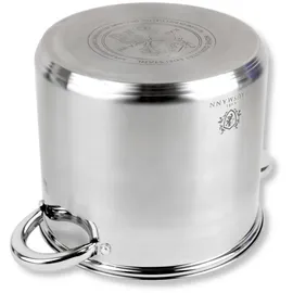 Karl Hausmann Kochtopf mit Deckel Suppentopf Edelstahl 7,2L Induktion alle Herde Silber