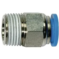 Riegler Gerade Steckverschraubung »Blaue Serie«, R 1/2 a., Schlauch-