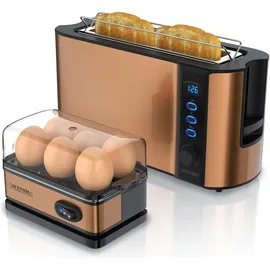 Arendo Langschlitz-Toaster Kupfer