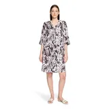 Cartoon Sommerkleid Mit Muster Braun/Weiß 46