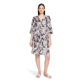 Cartoon Sommerkleid Mit Muster Braun/Weiß 46