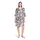 Cartoon Sommerkleid Mit Muster Braun/Weiß 46