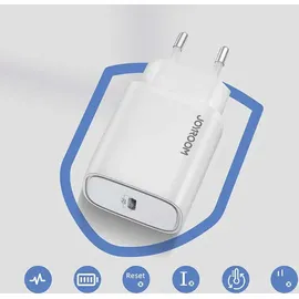 COFI Joyroom 20W WandLadegert USB PD Netzteil Schnell Fast Charge Power Delivery 3.0 Quick Charge 4.0 + 18 W 3A komaptibel mit Smartphone wei - Weiß