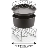 Tefal Zubehör-Set XA113010 schwarz, silber