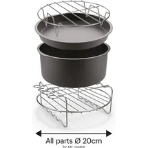 Tefal Zubehör-Set XA113010 schwarz, silber