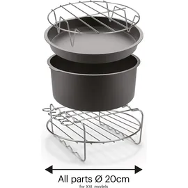 Tefal Zubehör-Set XA113010 schwarz, silber