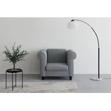 dorel home Chesterfield-Sessel DOREL HOME "Felix II in Breit-Cord", grau, B:111cm H:83cm T:87cm, Sessel, mit Rückenlehne 3-fach verstellbar, Beine Massivholz, Sitzhöhe 46 cm