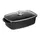 Relaxdays Bräter 5 L rund 36 x 24 cm Schwarz