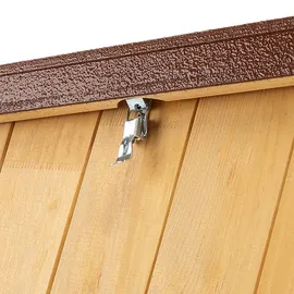 Ferplast Hundehütte Baita 50, Hundehaus aus Kiefernholz, 56x46,5x41,5cm
