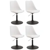 CLP 4er Set Esszimmerstühle Maverick Kunststoff weiß/schwarz