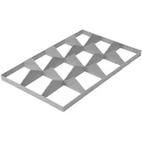 Fachwerkeinsatz für Gläserkiste, 3x4 unten