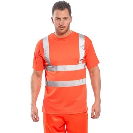 PORTWEST RT23 Hochsichtbares Bahn-T-Shirt orange XL